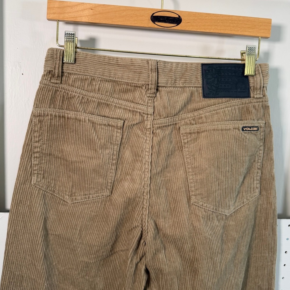 Volcom Billow Cord Loose Tapered Pants Men's Khaki Corduroy High Rise - 27 - Picture 6 of 15